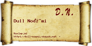 Dull Noémi névjegykártya
