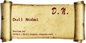 Dull Noémi névjegykártya